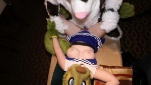 INCREDIBLE CREAMPIE FURRY SEX MMF 2018