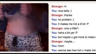 20 years old shows her ass and tits for a big cock on omegle Pt. 1