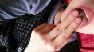 Amateur Teen Sucks Fingers in Simulation Blowjob