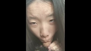 Chinese cute teen blowjob