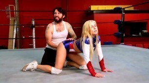 Superheroine mixed wrestling