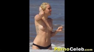 Loony Blonde Celeb Miley Cyrus Fully Nude Selection