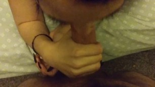 Letting me cum on her face. Nasty ex