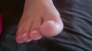 Sleeping girl feet