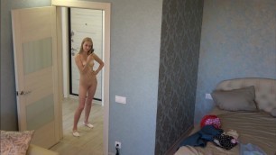 Czech teen Ela - Nude Selfies. Hidden spy cam at home.