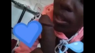 Young black thot sucking dick