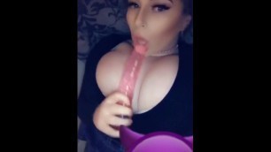 Amelia Skye sucks and fucks doggy on Snapchat