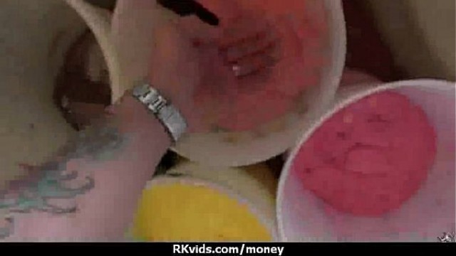 Tight teen fucks a man in front of the camera for cash 13