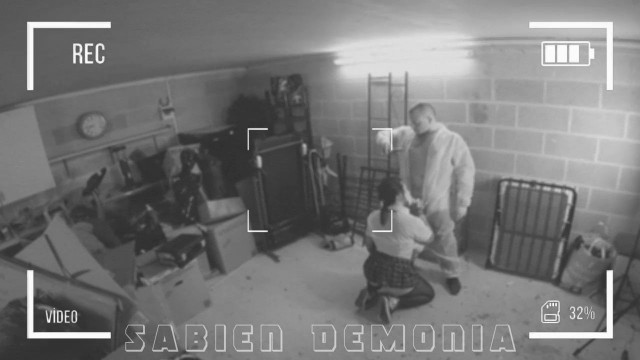 CCTV footage of sexy teen Sabien Demonia getting fucked in ass by worker