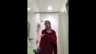 Teen Girl Checks Self Out After Shower in Dormroom (SFW)