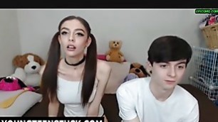 Kinky teen couple spanking and anal sex on webcam