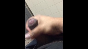 Sexy teen masturbating in public bathroom