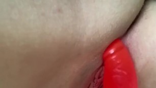 Big tits teen uses 8 inch dildo and rabbit to make herself cum