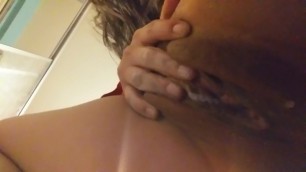 Making my tight pussy squirt close up