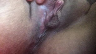 female big clit edging and jerking , orgasm denial and clit contractions