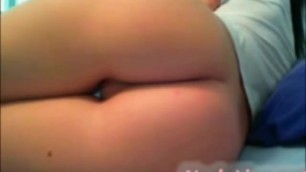 Very Hot Amateur 19yo Brunette Teen ass gap on Webcam