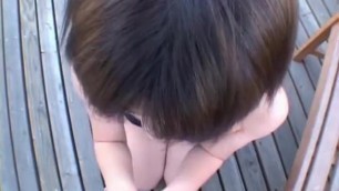 Japanese teen gives the perfect blowjob uncensored